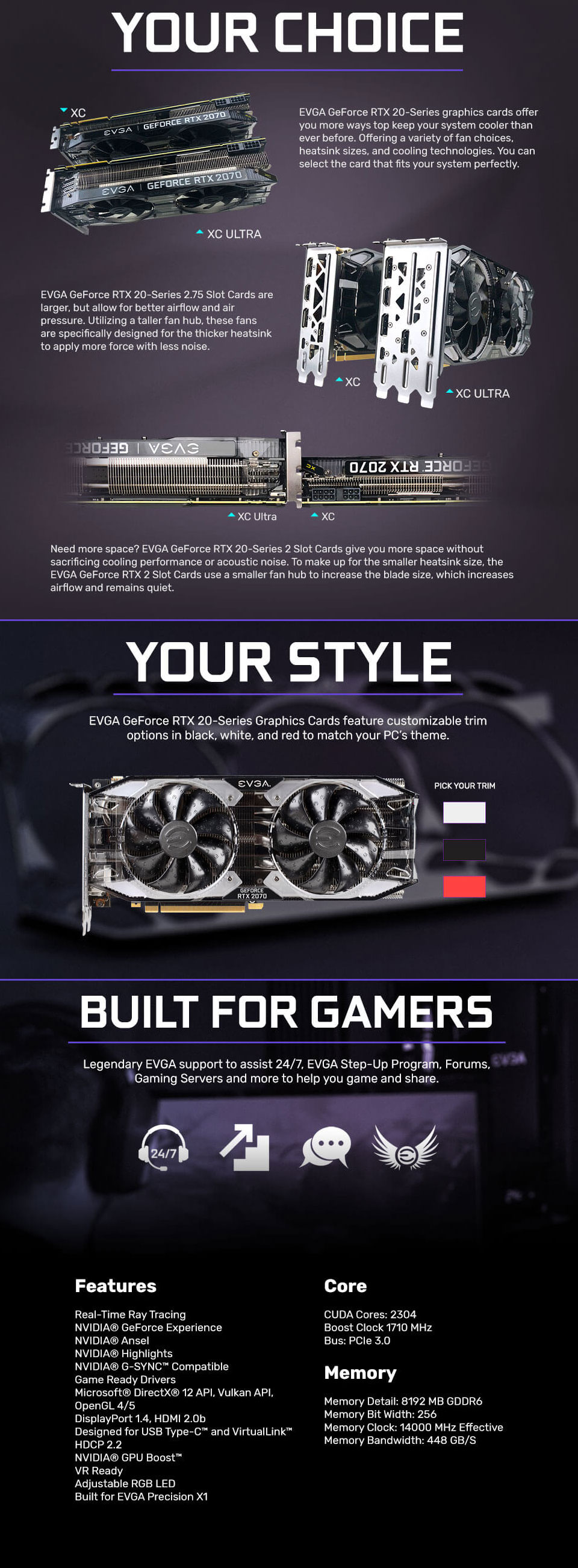 Buy EVGA GeForce RTX 2070 XC Gaming 8G [08G-P4-2172-KR] PC Case