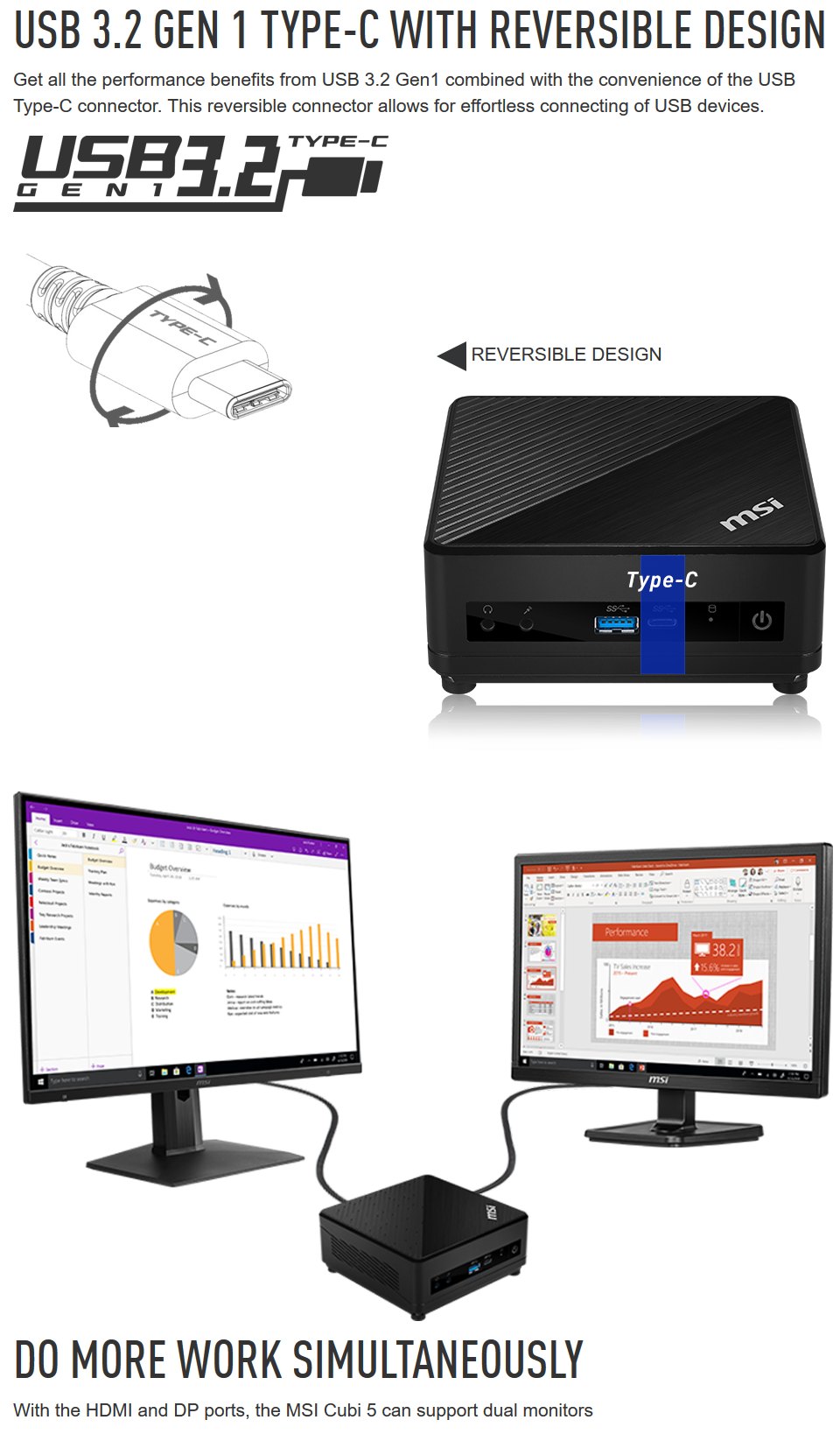 MSI Cubi 5 10M 10th Gen Core i5 Barebone Black MSI Cubi 5 10M 10th Gen Core i5 Barebone Black features 2