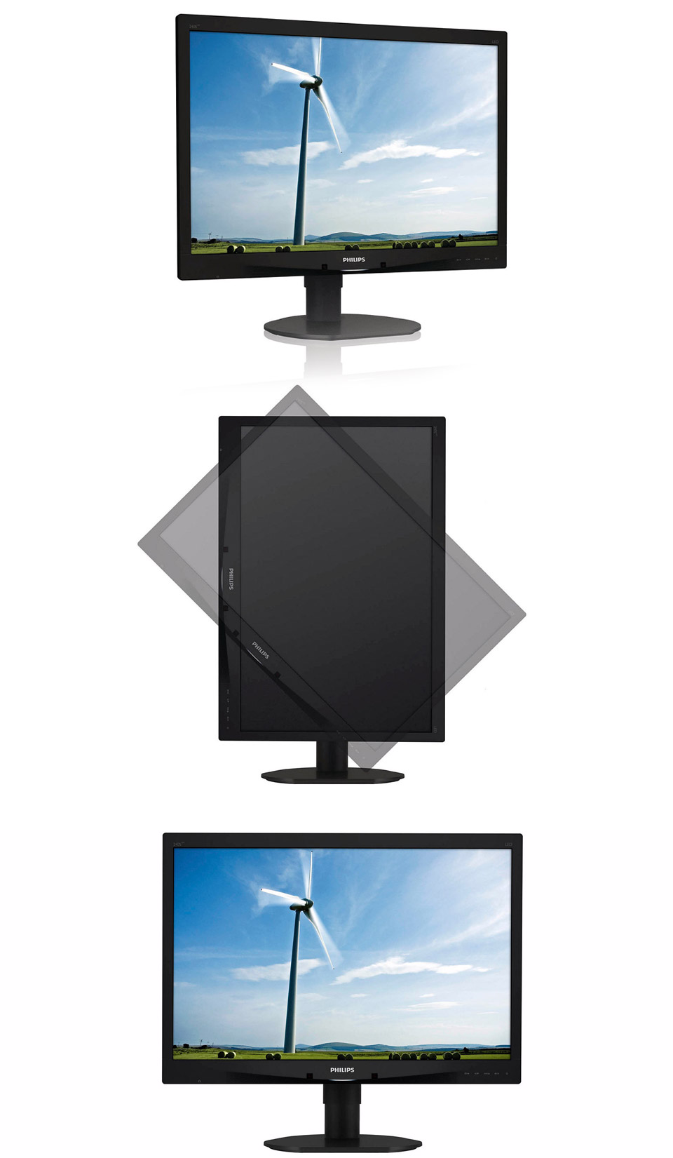 Buy Philips 240S4LPMB 24in Widescreen LED Monitor [240S4LPMB] | PC Case ...