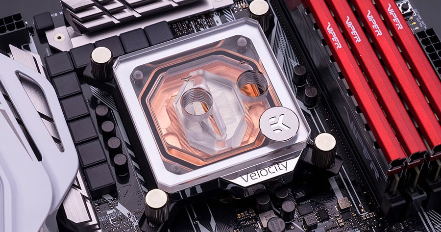 Buy EK Velocity CPU Waterblock Copper Plexi [3831109810194] | PC Case ...