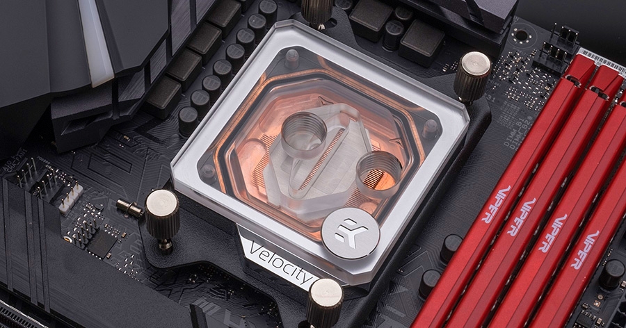 Buy EK Velocity CPU Waterblock AMD Copper Plexi [3831109810217] | PC ...