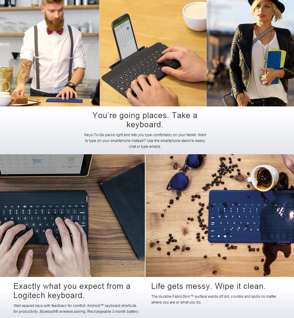 Buy Logitech KeysToGo UltraPortable Stand Alone Keyboard Black [920