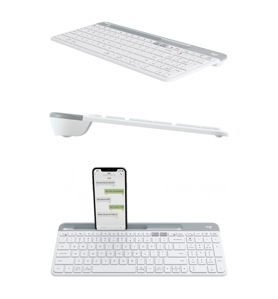 Logitech K580 Slim Multi-Device Wireless Keyboard White Logitech K580 Slim Multi-Device Wireless Keyboard White product