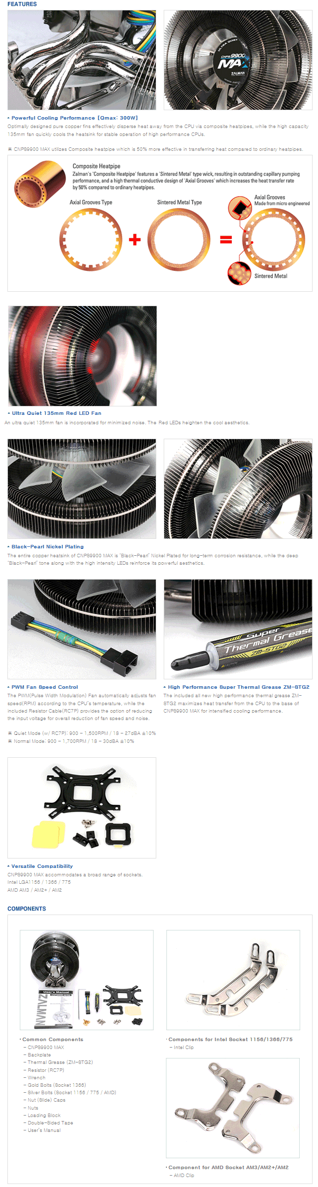 Buy Zalman CNPS9900MAX CPU Cooler with Red LED [CNPS9900MAX-R