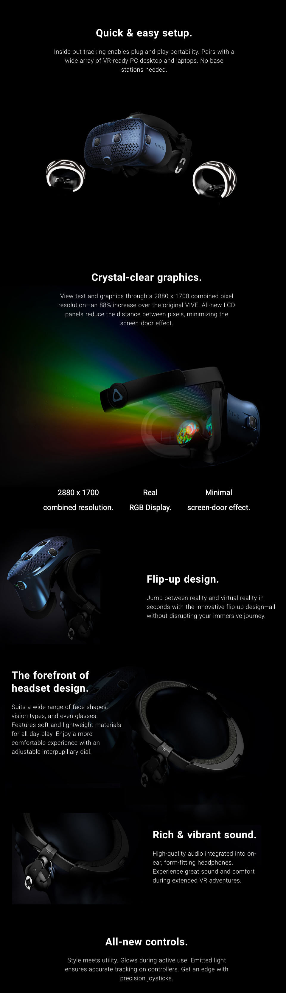 Buy HTC Vive Cosmos Virtual Reality Headset Kit [99HARL00500] PC