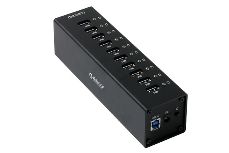 Buy Orico 10 Port USB 3.0 Aluminium Hub Black [ORICO-A3H10-BK] | PC ...