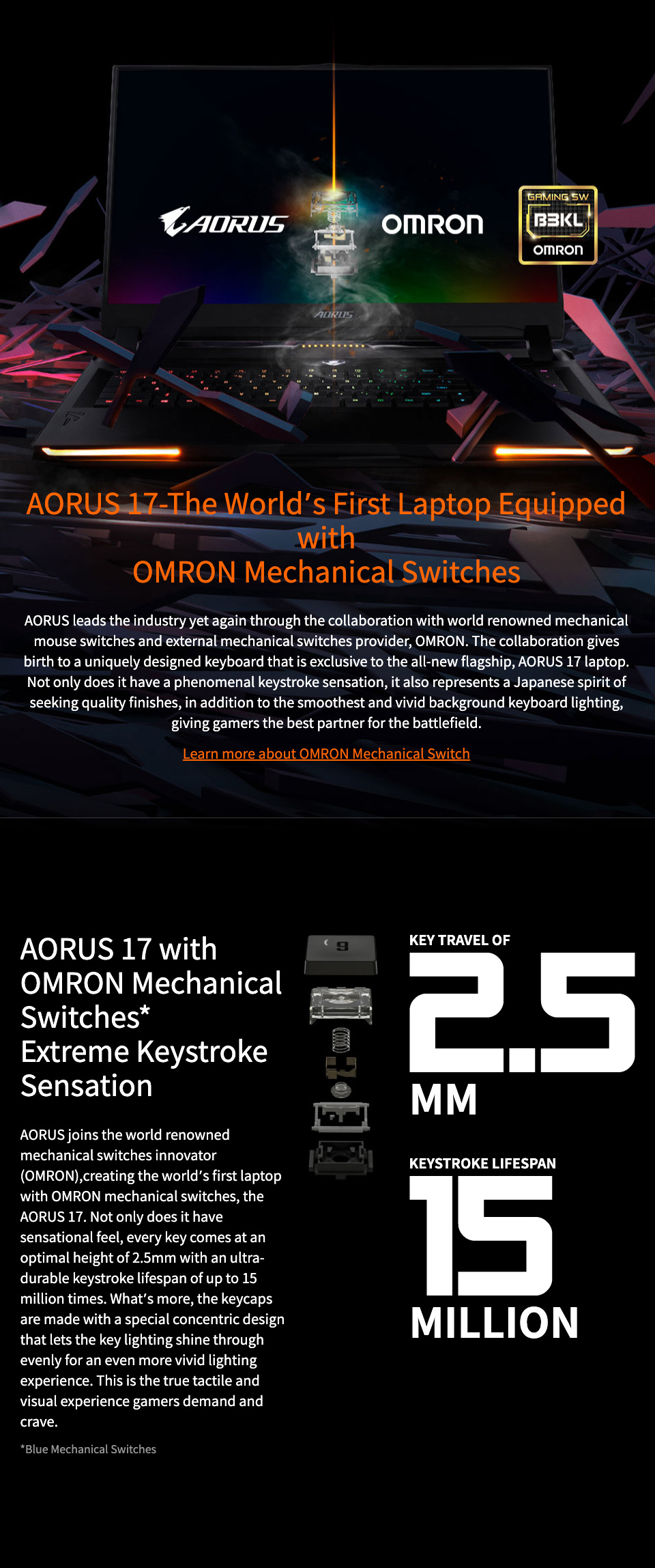 Gigabyte Aorus 17 Core i7 RTX 2070 17.3in 240 Hz Notebook Gigabyte Aorus 17 Core i7 RTX 2070 17.3in 240 Hz Notebook features