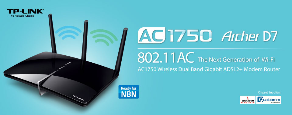 connecting cable to for modem router Band  $169 Dual Modem Router AC1750 ADSL2 Archer Link â€“ D7 Wireless