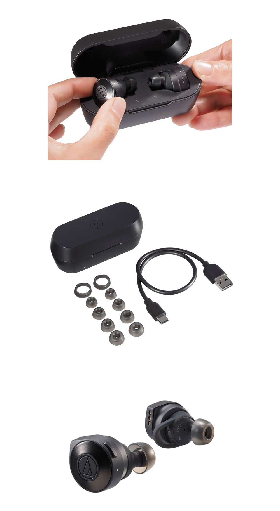 Buy AudioTechnica ATHCKS5TW Wireless InEar Headphones [ATHCKS5TWBK