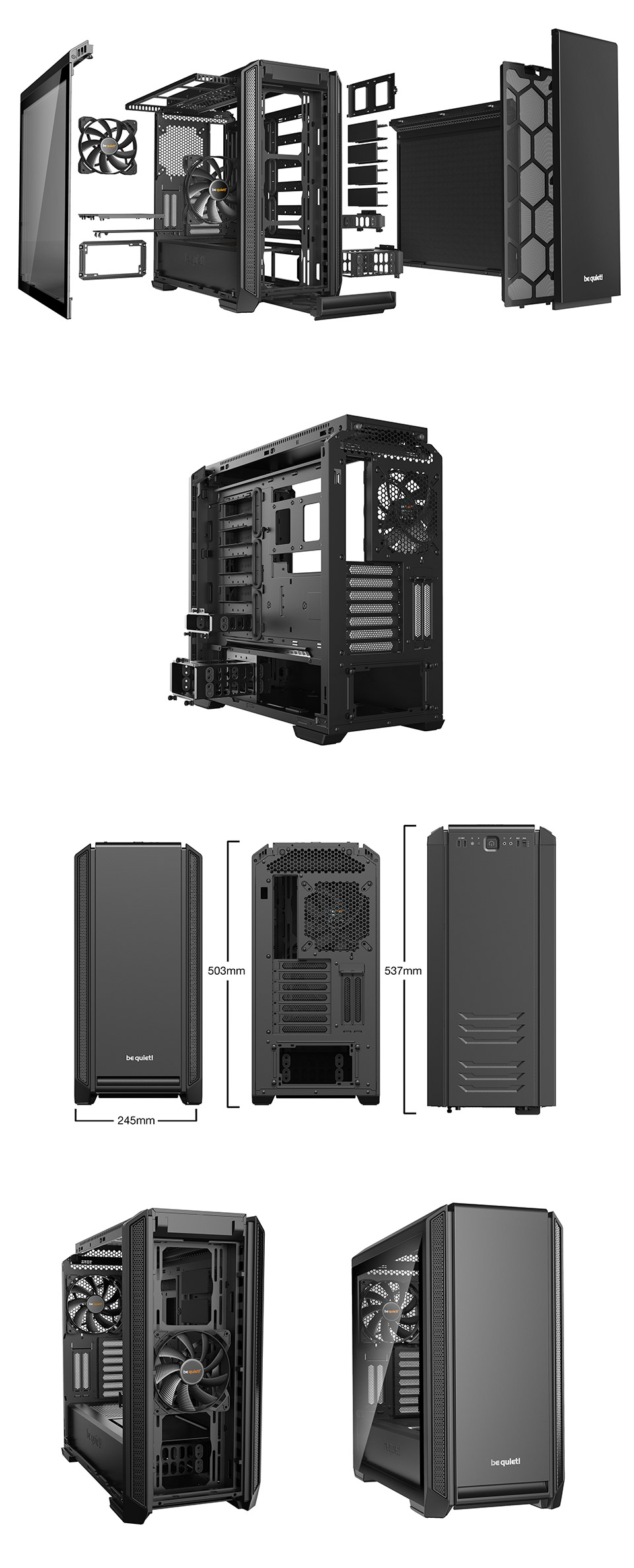 Buy be quiet! Silent Base 601 TG Case Black [BGW26] PC Case Gear