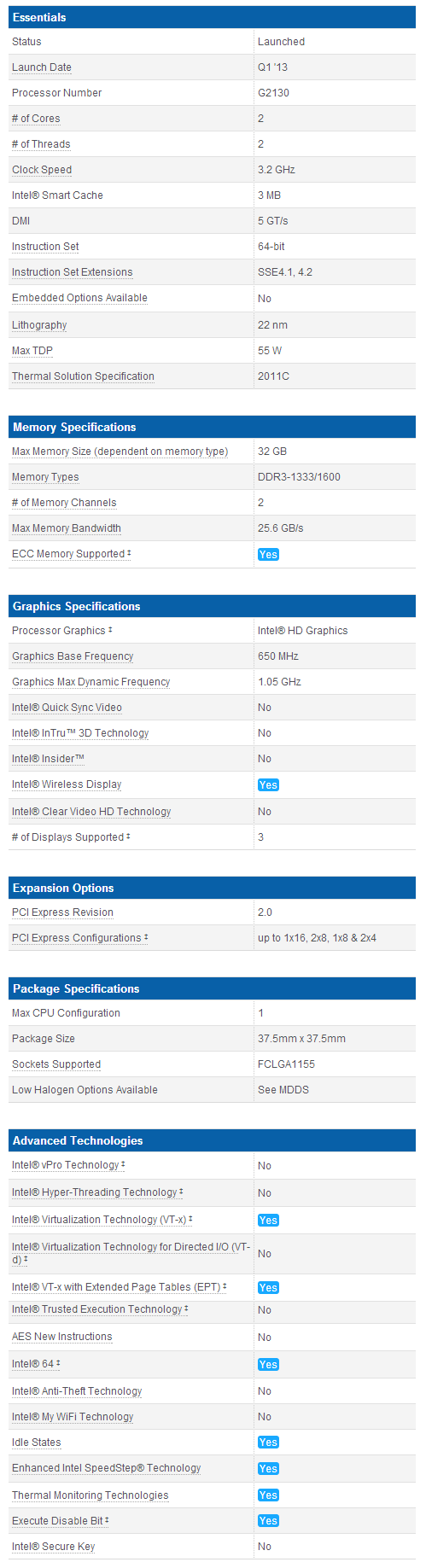 Buy Intel Pentium G2130 [BX80637G2130] | PC Case Gear Australia
