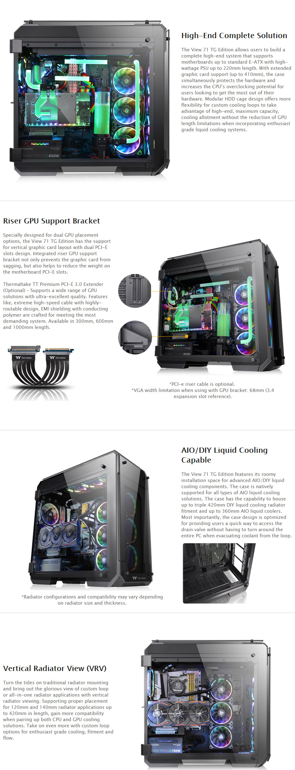 Buy Thermaltake View 71 TG Edition Chassis [CA-1I7-00F1WN-00] | PC Case ...