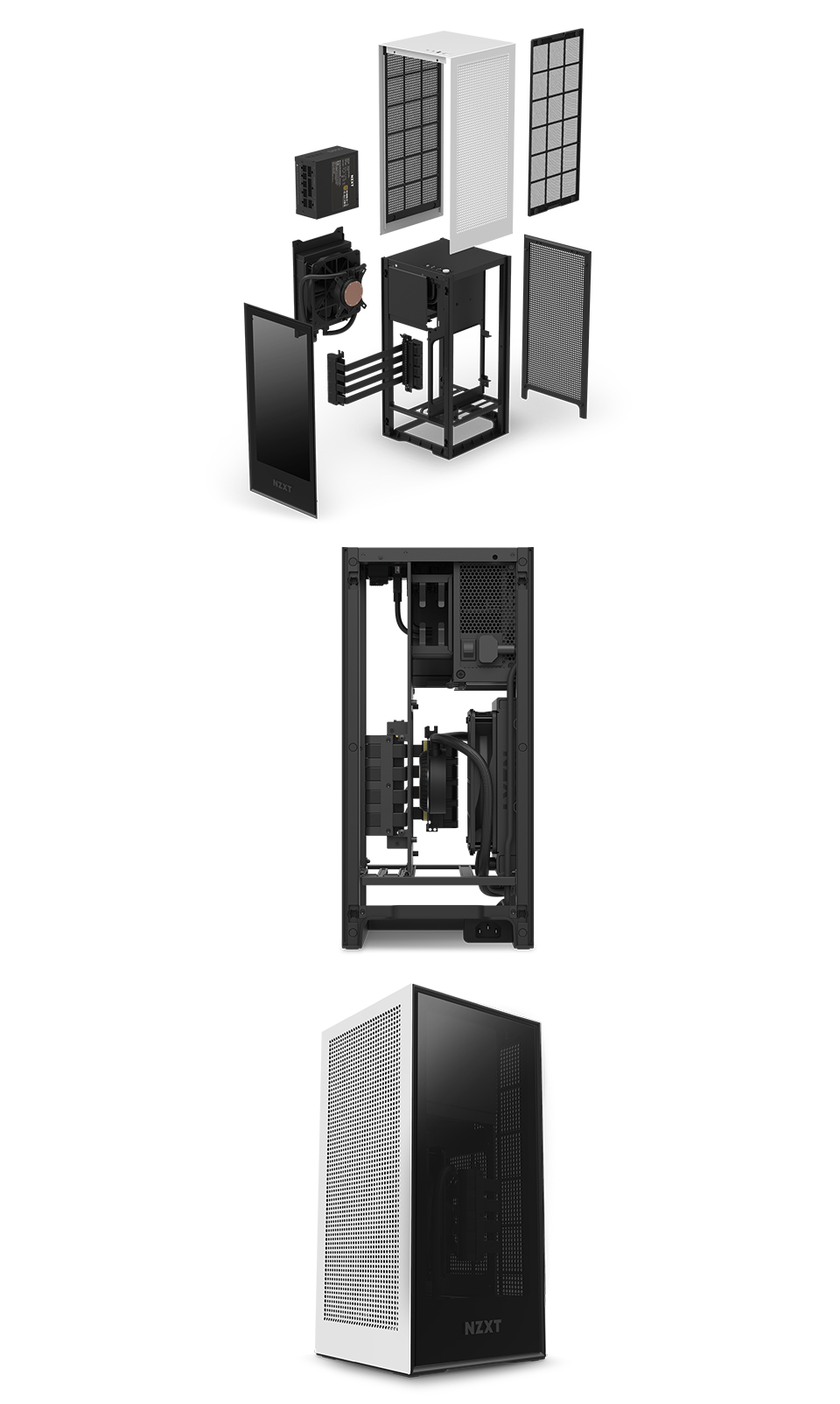 NZXT H1 Liquid Cooled ITX Case with 650W Gold PSU White product