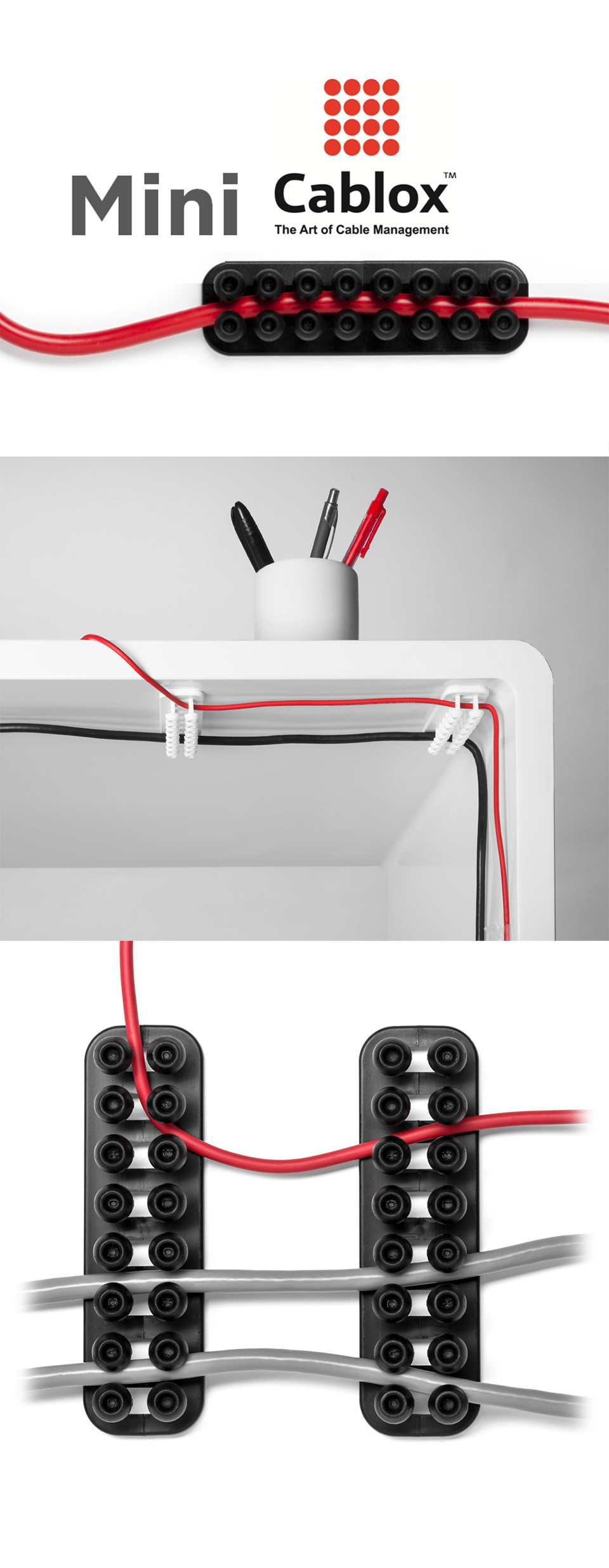 Buy Cablox Mini Black 3 Pack [CABLOXSML-BLK] | PC Case Gear Australia