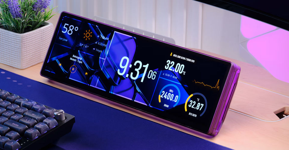 Corsair Xeneon Edge 14.5in IPS Touchscreen LCD Atomic Purple Feature 1