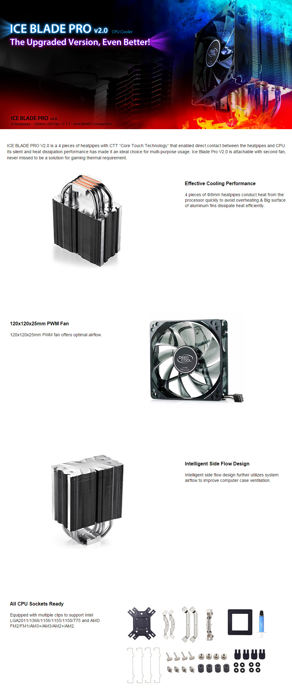 Buy Deepcool Ice Blade Pro V2 CPU Cooler [CFAN-ICEBLADEPROV2.0] | PC ...