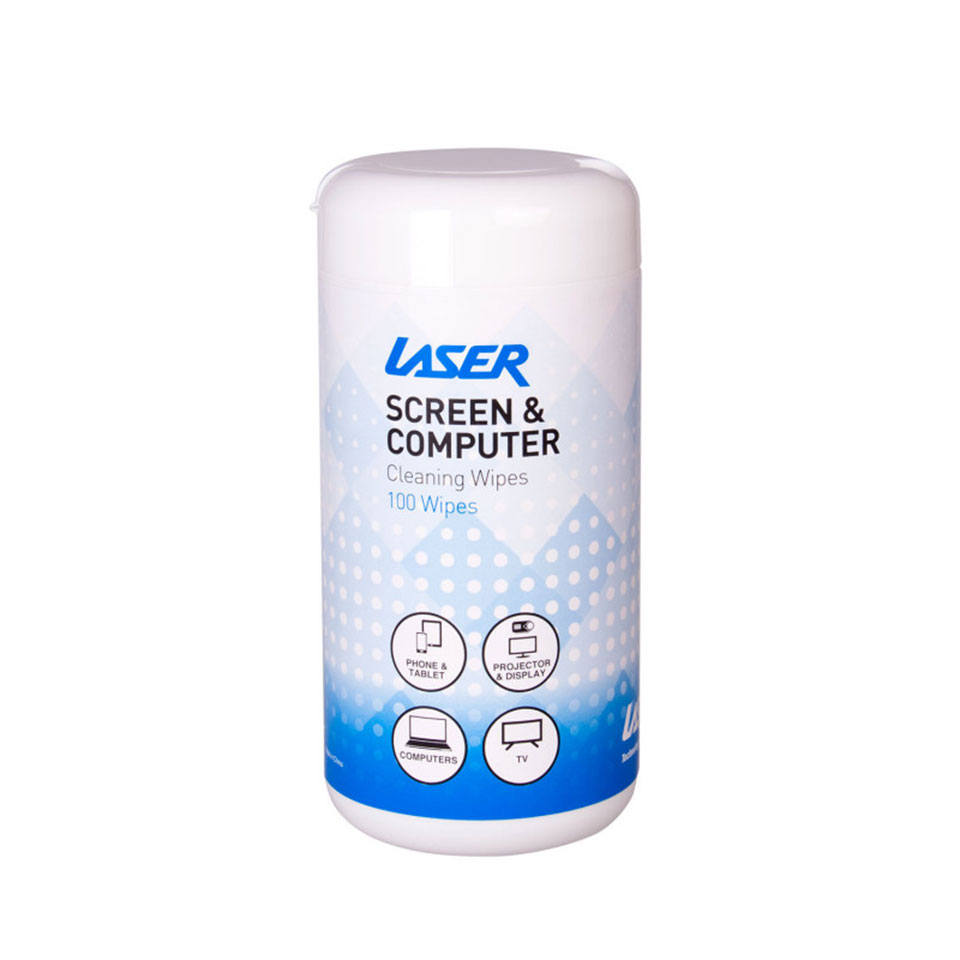 Buy Laser Screen Cleaning Wipes 100 Pack [CL1838E] PC Case Gear