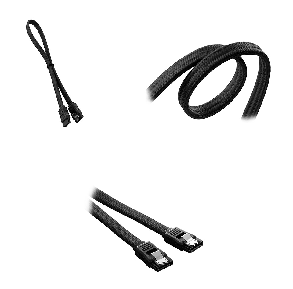 CableMod Cavo SATA 3 Ad Angolo Retto ModMesh - 30 Cm - Nero - Per PC Gaming E Modding