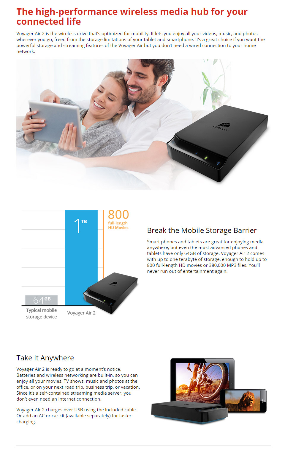 SSK Portable Wireless USB Flash Drive 256GB