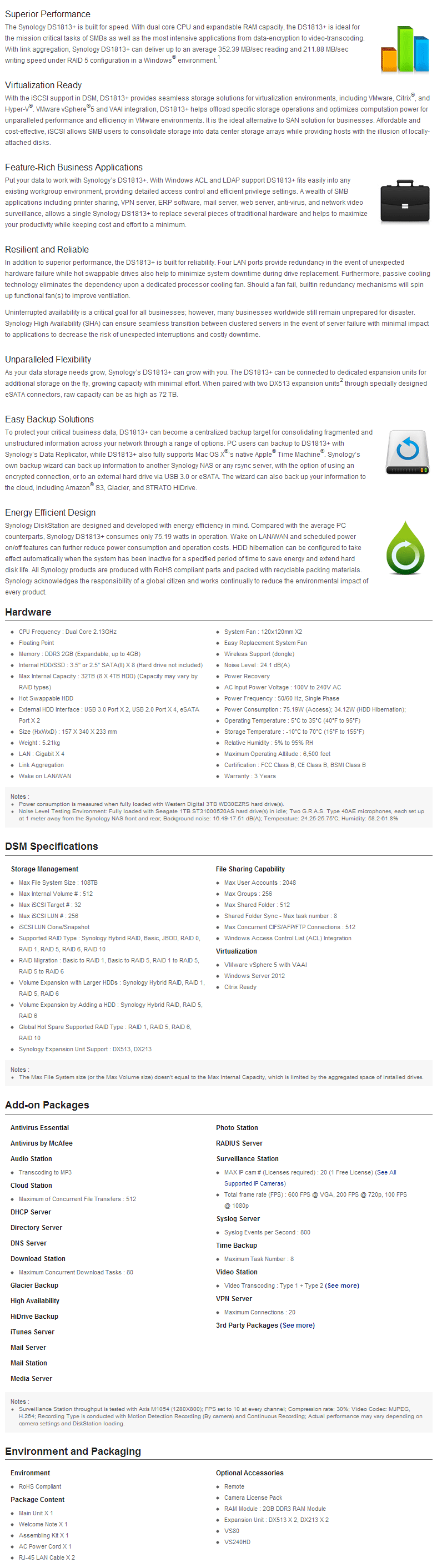 Buy Synology DS1813+ 8-Bay Scalable NAS [DS1813-P] | PC Case Gear