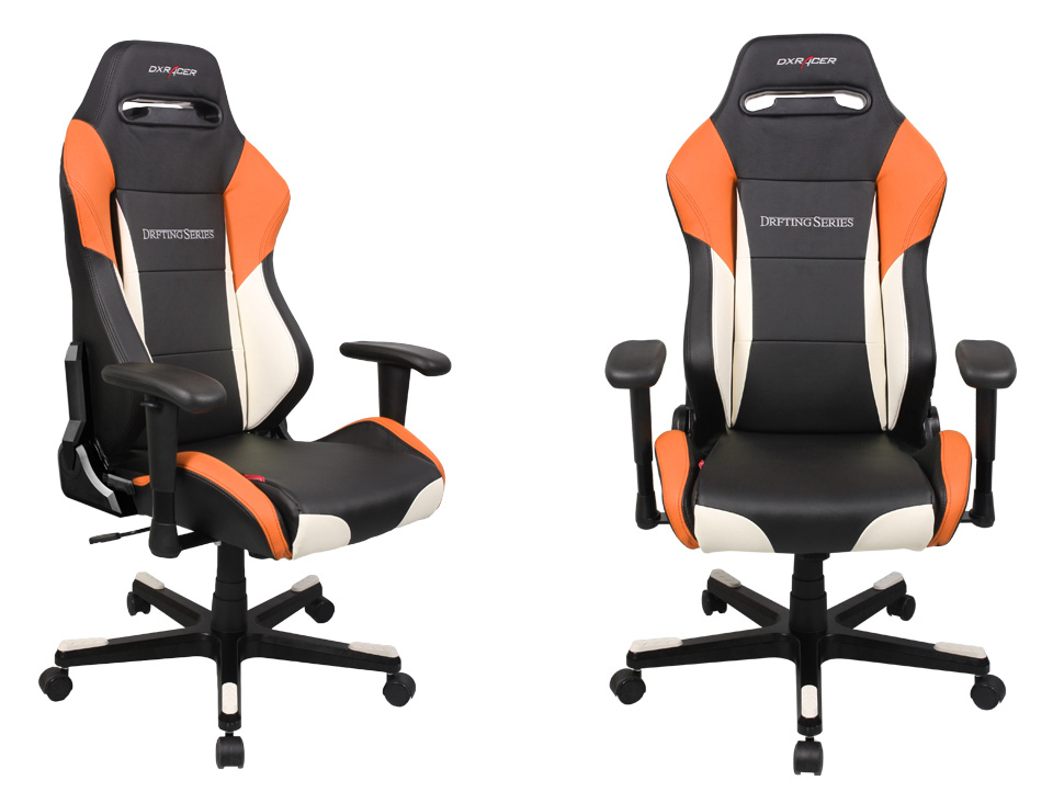 Buy DXRacer DF61 Series Office/Gaming Chair Black, White & Orange [DXRDF61OR] PC Case Gear