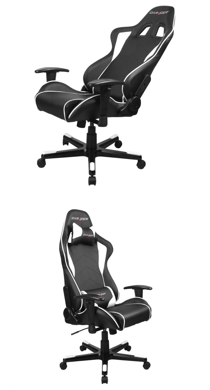 Buy DXRacer FE08 Series PC Office/Gaming Chair Black & White [DXRFE08