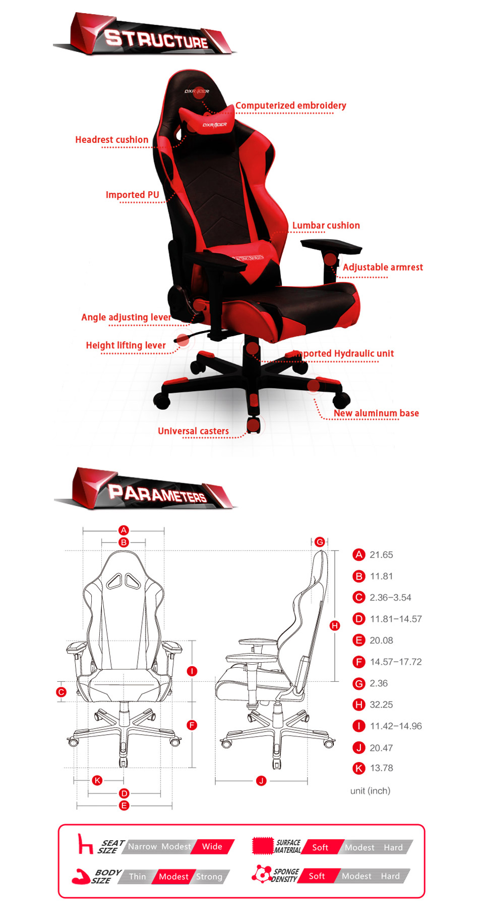 Buy DXRacer R Series PC Office/Gaming Chair Black & Red [DXRRF0RD