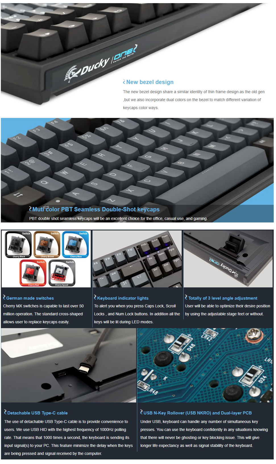 Buy Ducky One 2 Skyline Mechanical Keyboard Cherry White [DKON1808