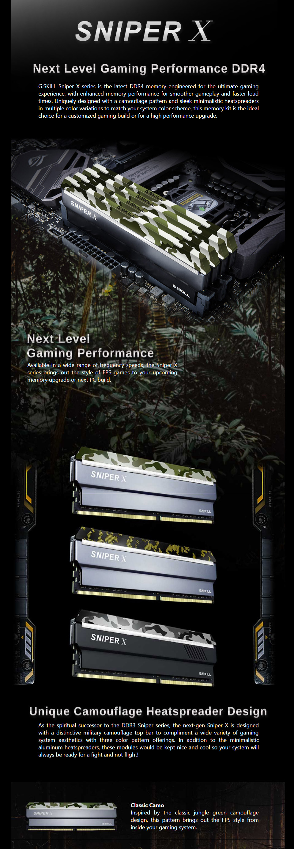 G.SKILL SNIPER X DDR4 32GB 3600MHz G.Skill Sniper X 16GB DDR4-3600
