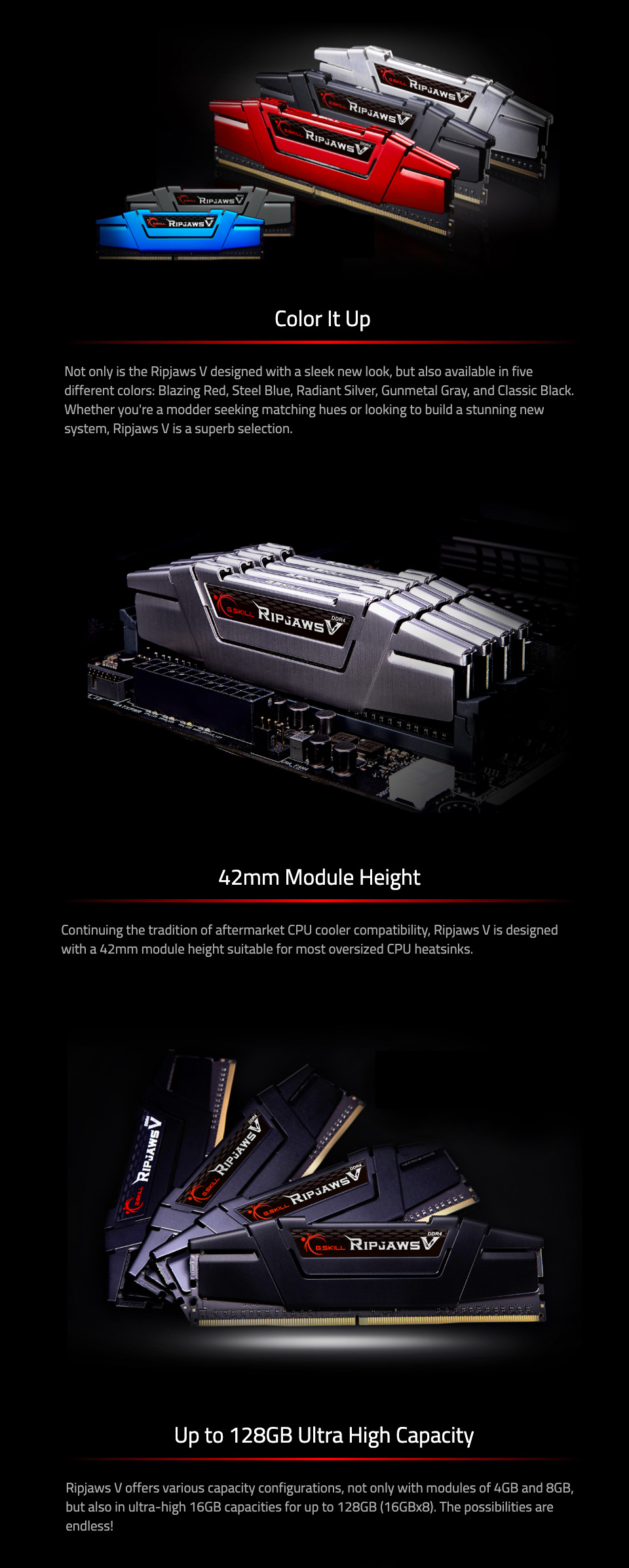 G.Skill Ripjaws V F4-4000C18D-16GVK 16GB (2x8GB) DDR4 G.Skill Ripjaws V F4-4000C18D-16GVK 16GB (2x8GB) DDR4 features 2