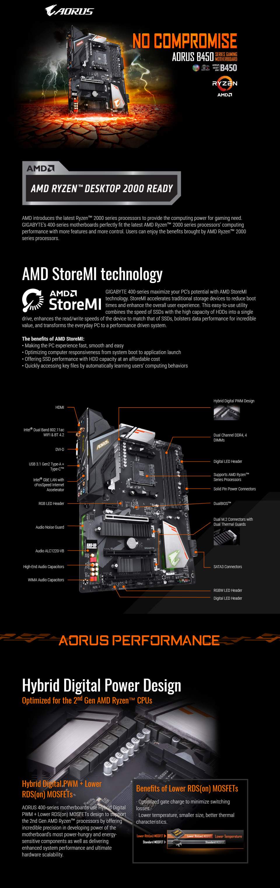 Gigabyte B450 Aorus Pro Wifi Atx Motherboard Ddr4 Socket Am4 Amd B450 Usb 3 1 Ebay