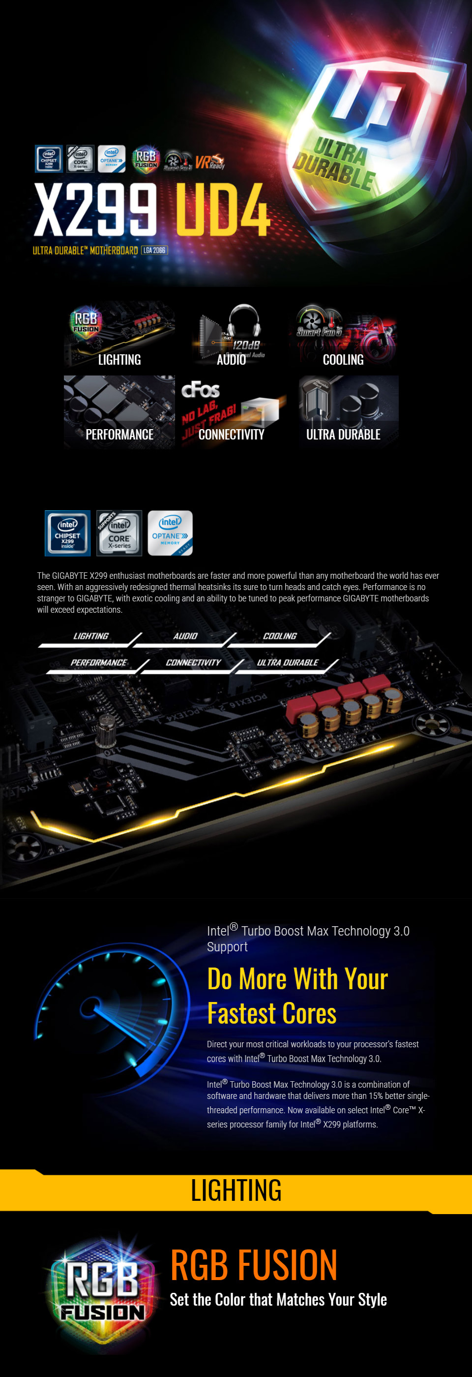 Buy Gigabyte X299 UD4 Motherboard [GAX299UD4] PC Case Gear Australia