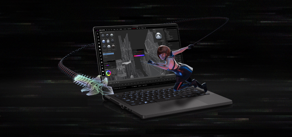 ASUS ROG Zephyrus G14 Ryzen R9 RTX 4060 165Hz 14in Laptop ASUS ROG Zephyrus G14 Ryzen R9 RTX 4060 165Hz 14in Laptop feature