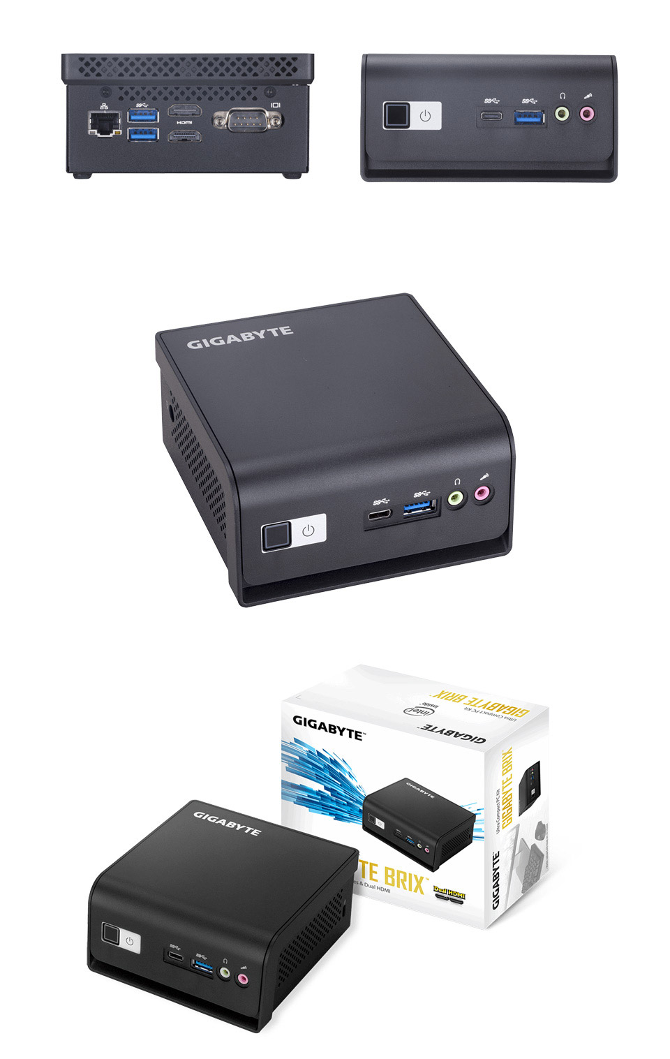 Buy Gigabyte Brix GBBLCE4105R Barebone Kit [GBBLCE4105R] PC Case Gear Australia