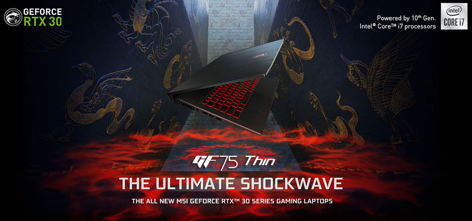 Buy MSI GF75 Thin Core i7 RTX 3060 144Hz Gaming Laptop