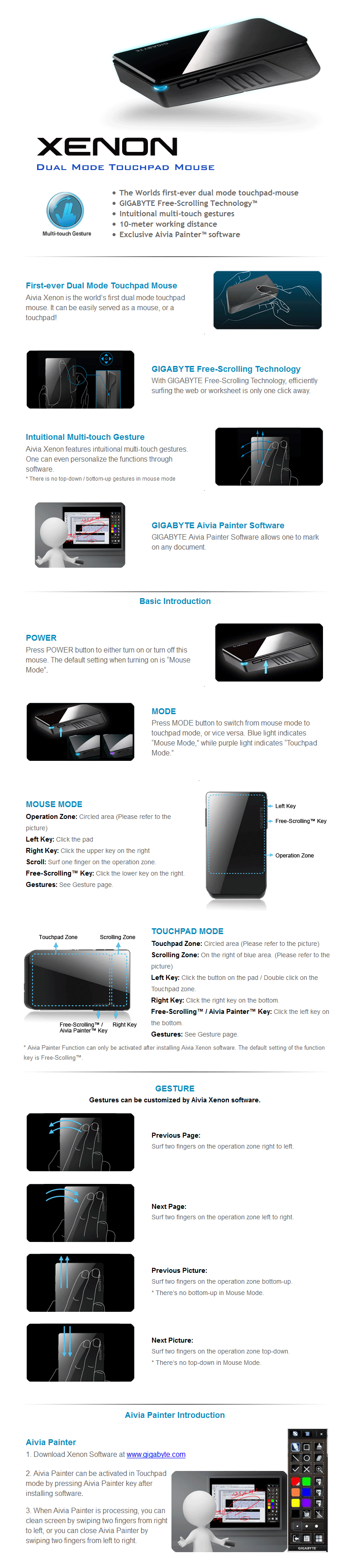 Buy Gigabyte Xenon Dual Mode Touchpad Laser Mouse [GM-XENON] | PC Case ...