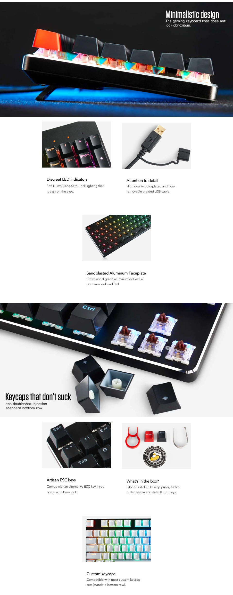 Buy Glorious GMMK RGB Blank Keyboard for Custom Switch TKL [GMMKTKL