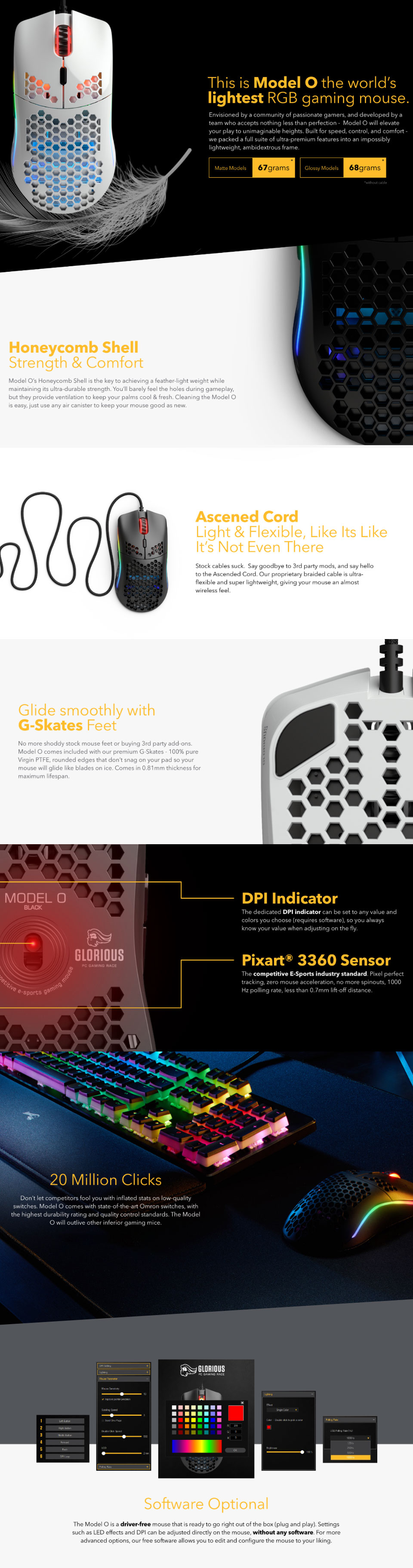 Buy Glorious Model O Gaming Mouse Matte Black (Open box) [EXDGOBLACK