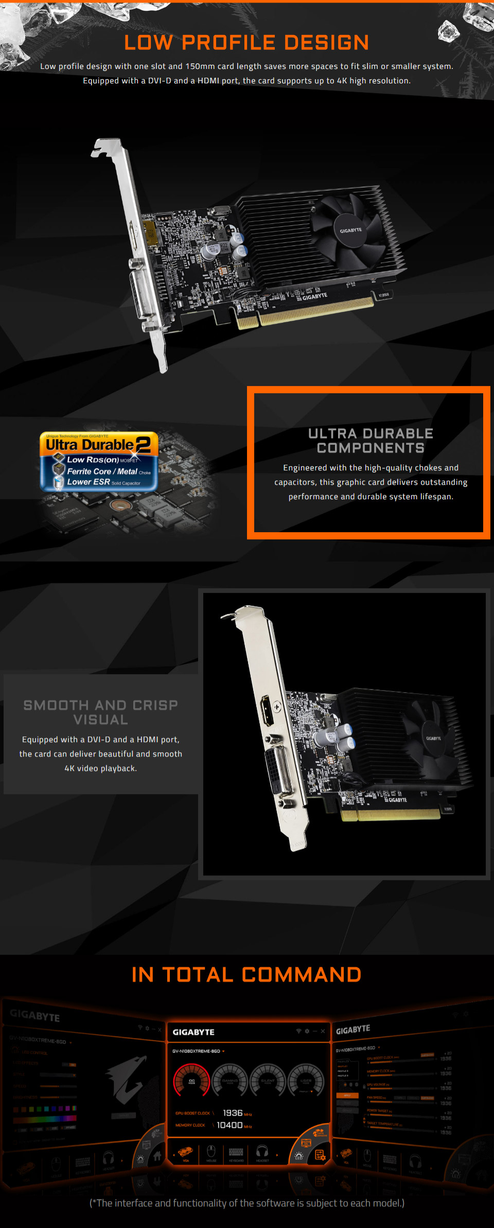 Buy Gigabyte GeForce GT 1030 D4 2GB [GV-N1030D4-2GL] | PC Case Gear ...