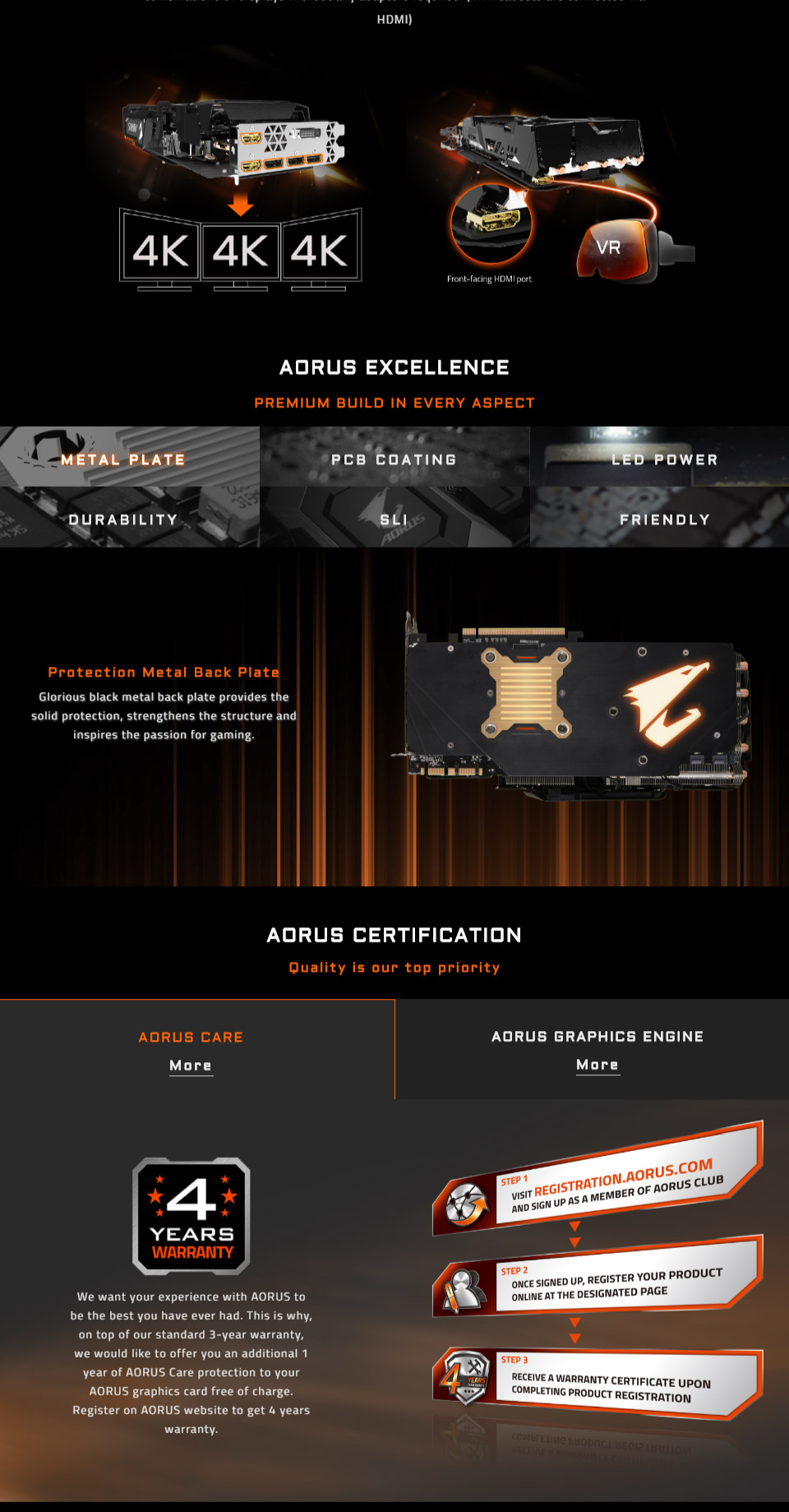 Gigabyte GTX 1080 Ti Aorus 11GB - Tarjeta Gráfica Gaming Y OC
