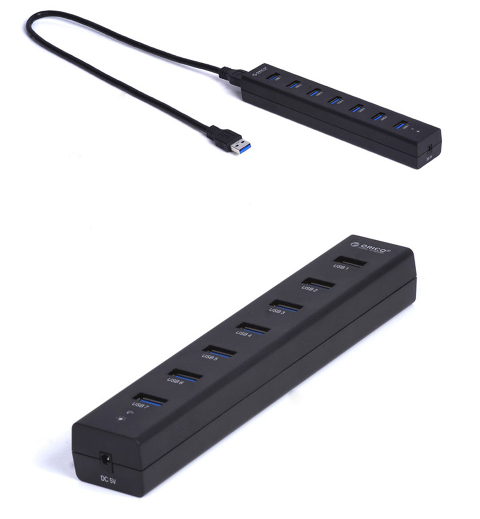 Buy Orico H7013 7 Port USB 3.0 Hub Black [ORICOH7013U3BK] PC Case