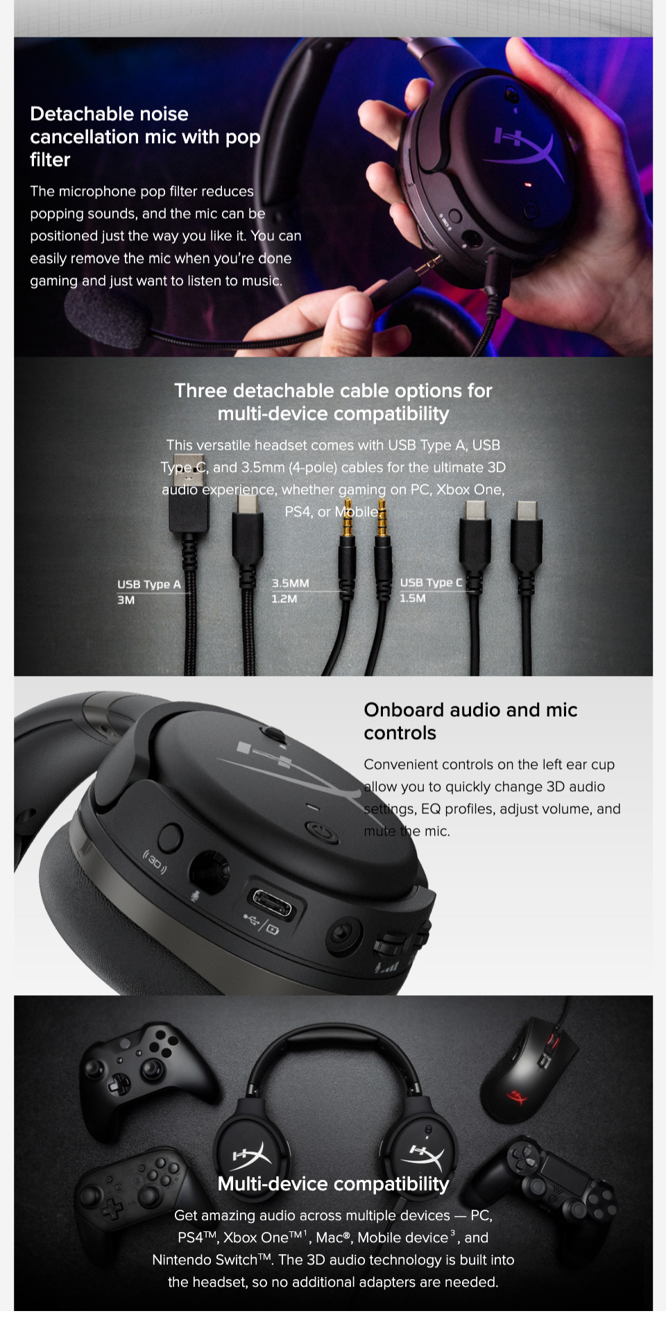 Casque Gaming HyperX Cloud Orbit S - Audio 3D Avec Suivi Tête, Hauts-parleurs Planaires