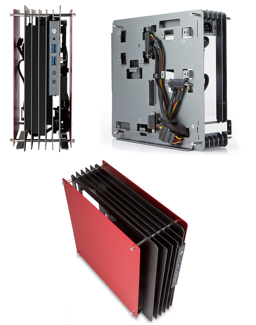 PCパーツ in win H Frame mini (IW-CA02ITX/B) IN WIN H-Frame Mini CA02/ITX/R (ブラックレッドモデル