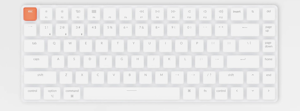 Keychron K3（V2） US White LED mechanical Buy Keychron K3 White Low-Profile Wireless/Wired Keyboard