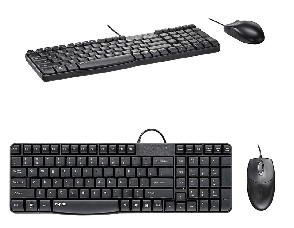 Buy Rapoo N1820 Wired Keyboard & Mouse Combo [KBRP-N1820-BK] | PC