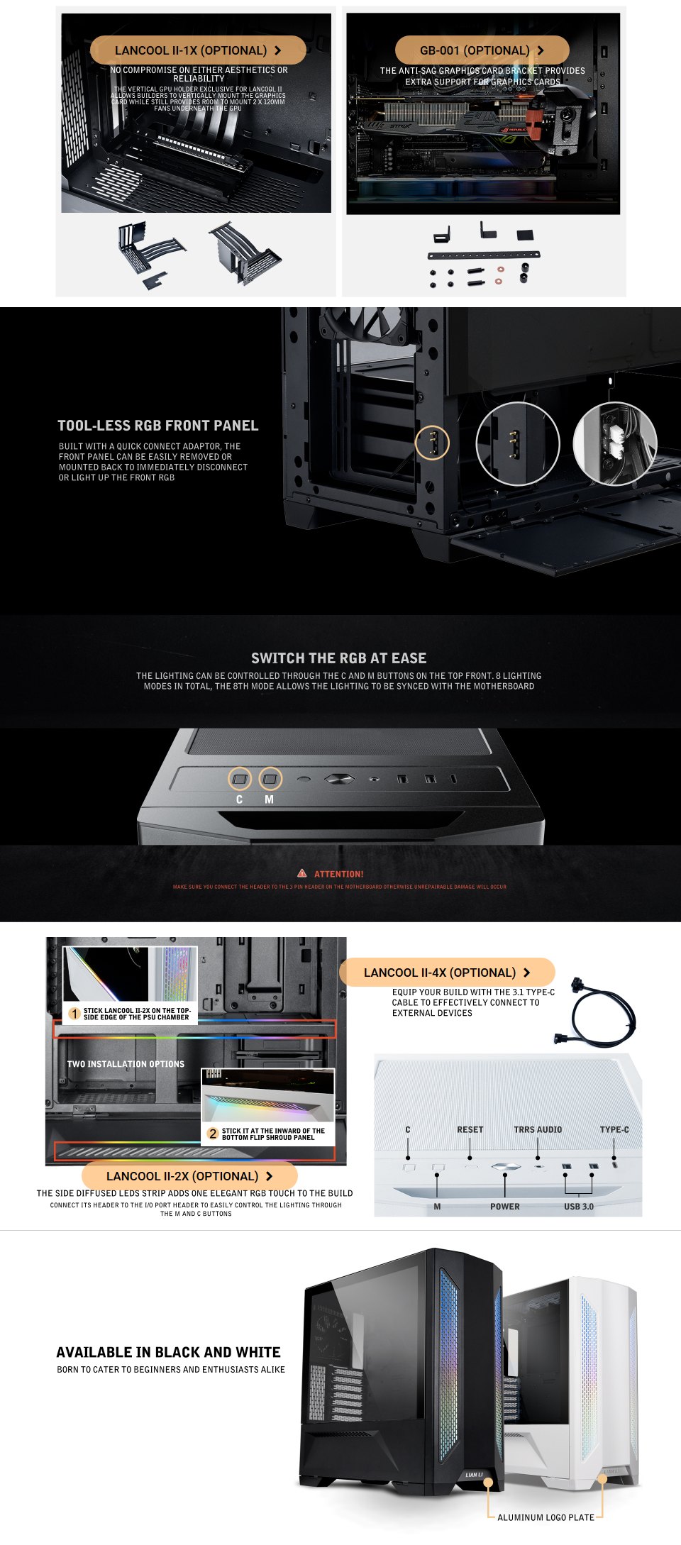 Lian Li Lancool Two Tempered Glass Case Black Lian Li Lancool Two Tempered Glass Case Black features 4