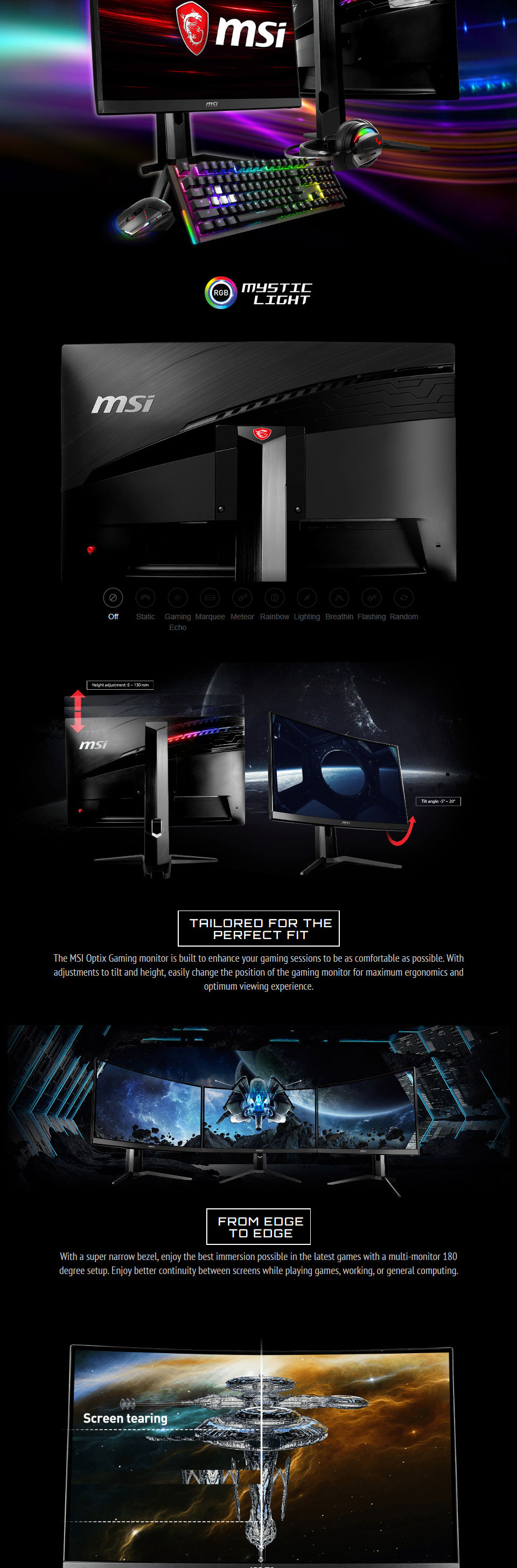 Buy MSI MAG271CQR QHD 144hz Freesync Curved 27in Monitor [MAG271CQR ...