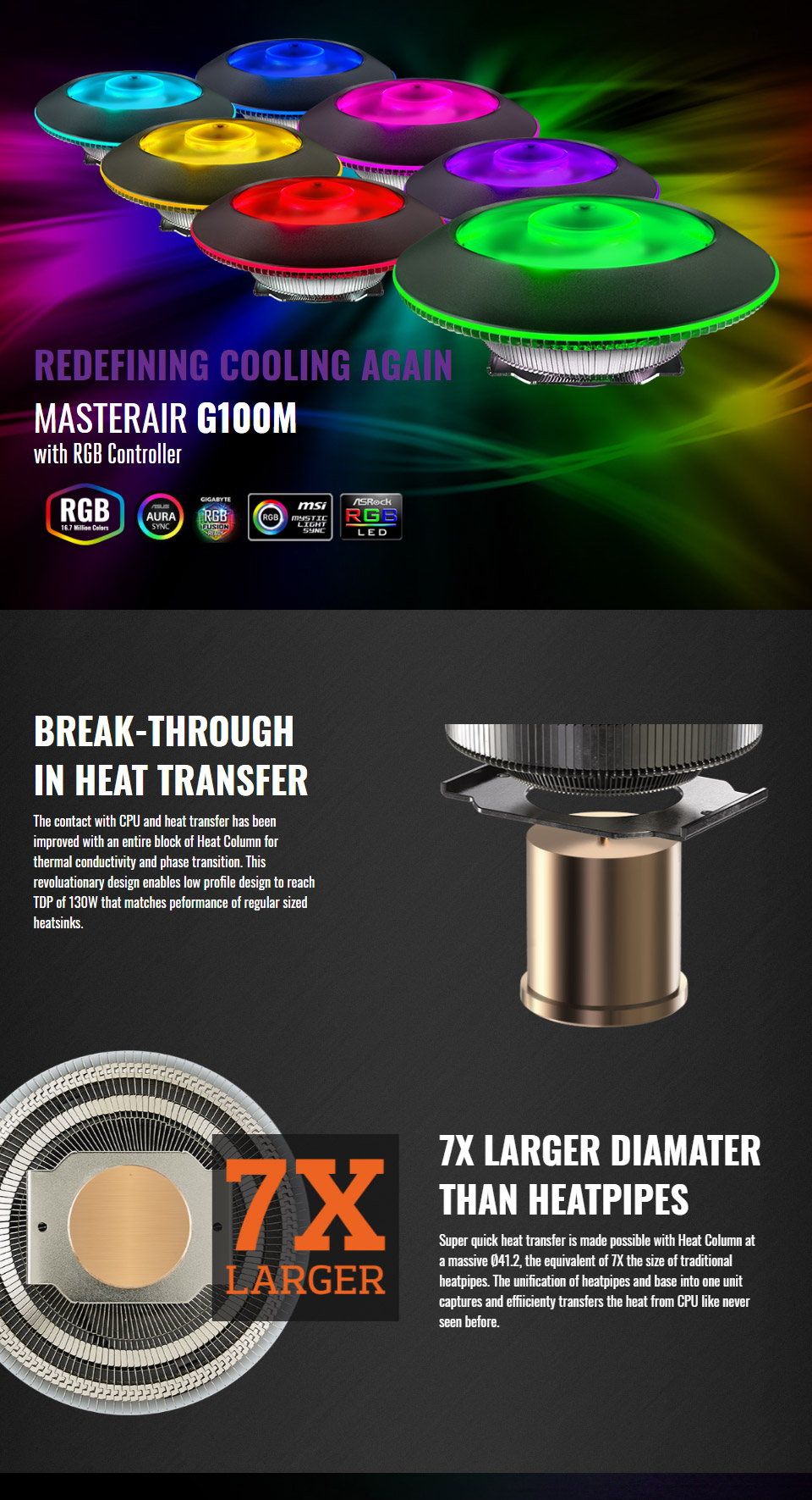 Buy Cooler Master MasterAir G100M RGB Low Profile CPU Cooler [MAM-G1CN ...