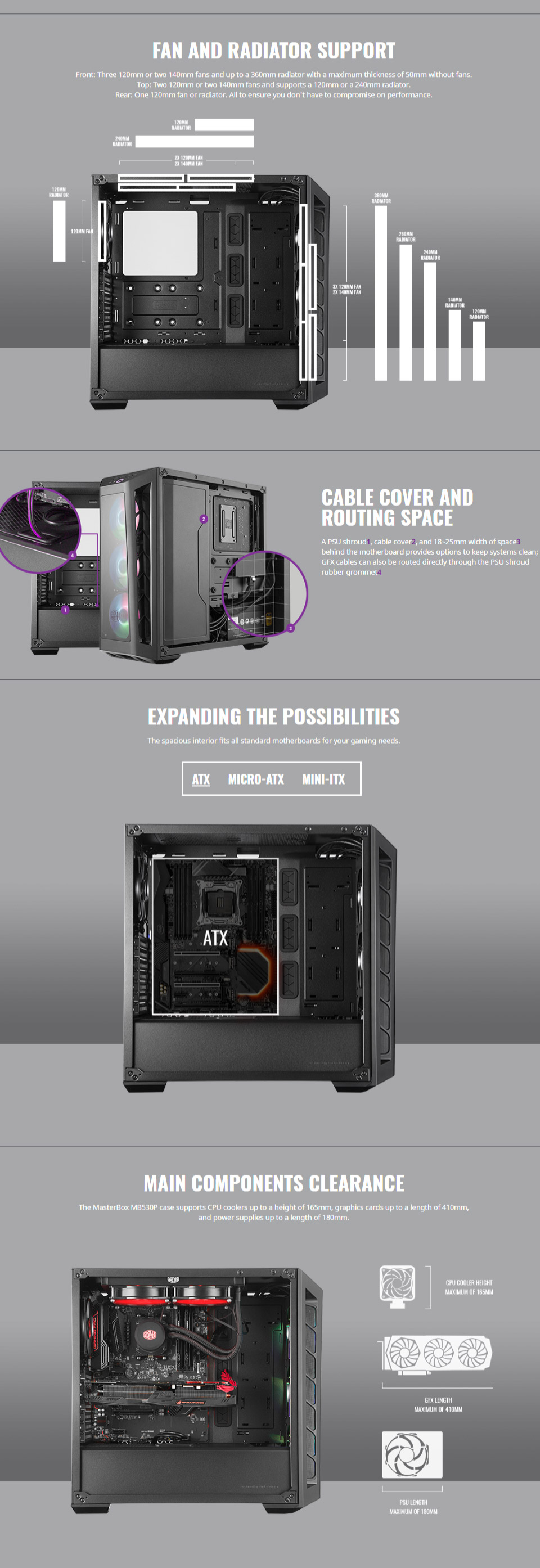 Buy Cooler Master MasterBox MB530P TG Addressable RGB Case [MCBB530P