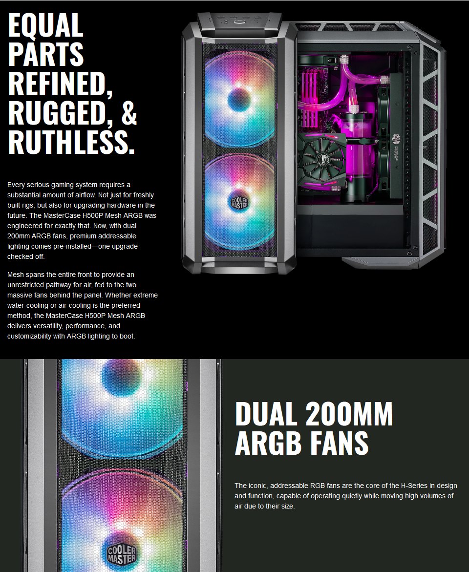 Buy Cooler Master MasterCase H500P ARGB Mesh Case [MCM-H500P-MGNN-S11 ...